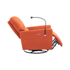 Fauteuil inclinable électrique pivotant à 270 degrés Roomfitters pour cinéma maison, canapé inclinable simple avec mouvement à bascule