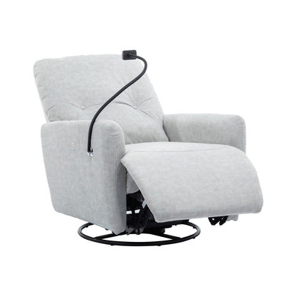 Fauteuil inclinable électrique pivotant à 270 degrés Roomfitters pour cinéma maison, canapé inclinable simple avec mouvement à bascule