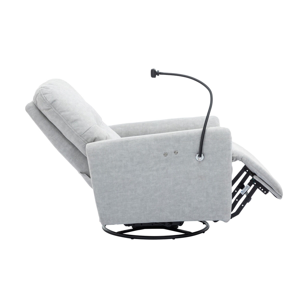 Fauteuil inclinable électrique pivotant à 270 degrés Roomfitters pour cinéma maison, canapé inclinable simple avec mouvement à bascule