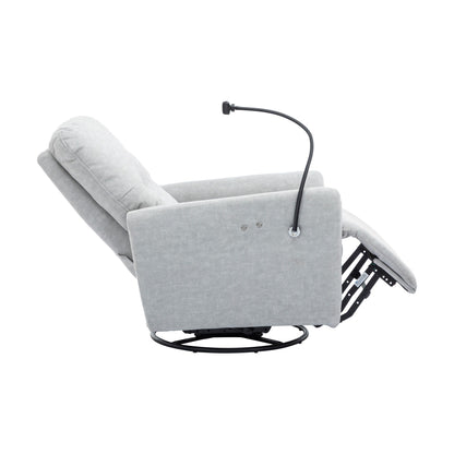 Fauteuil inclinable électrique pivotant à 270 degrés Roomfitters pour cinéma maison, canapé inclinable simple avec mouvement à bascule