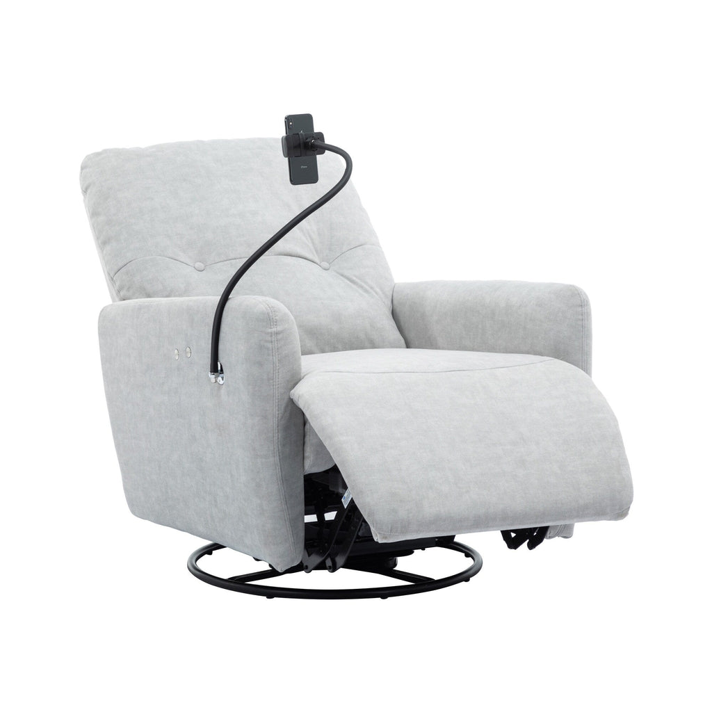 Fauteuil inclinable électrique pivotant à 270 degrés Roomfitters pour cinéma maison, canapé inclinable simple avec mouvement à bascule