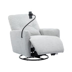 Fauteuil inclinable électrique pivotant à 270 degrés Roomfitters pour cinéma maison, canapé inclinable simple avec mouvement à bascule
