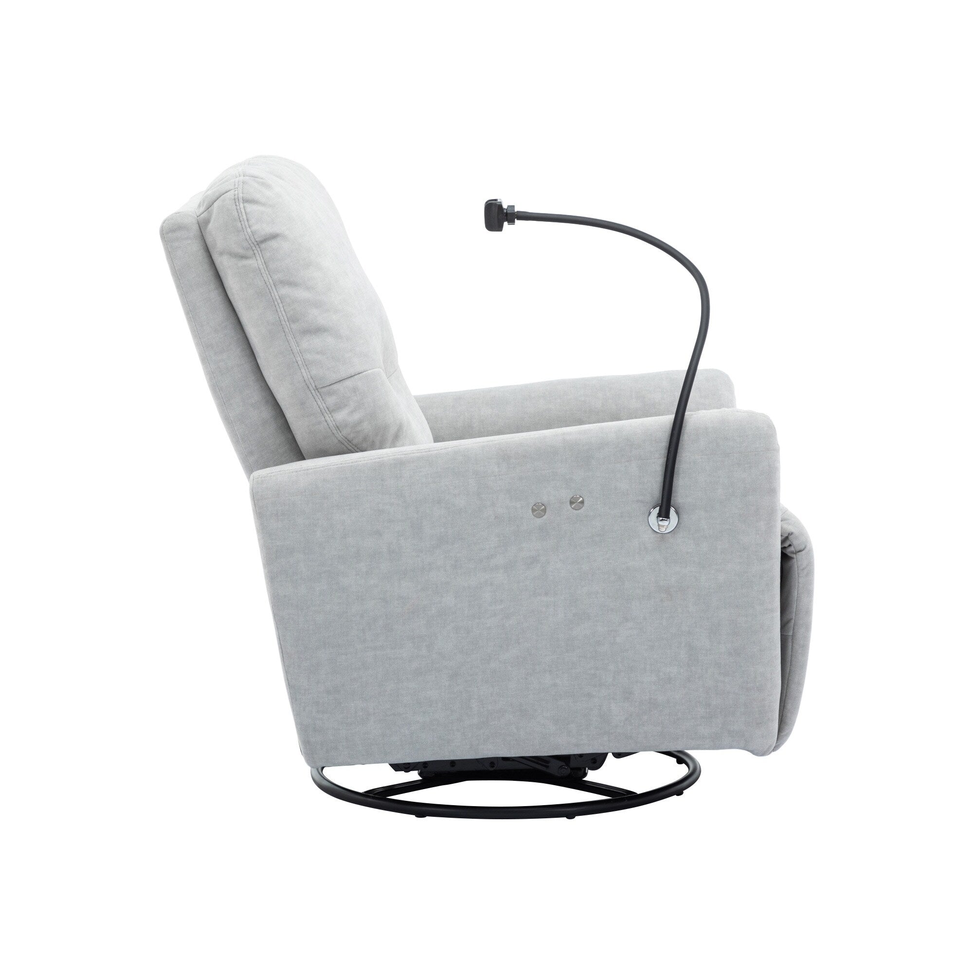 Fauteuil inclinable électrique pivotant à 270 degrés Roomfitters pour cinéma maison, canapé inclinable simple avec mouvement à bascule
