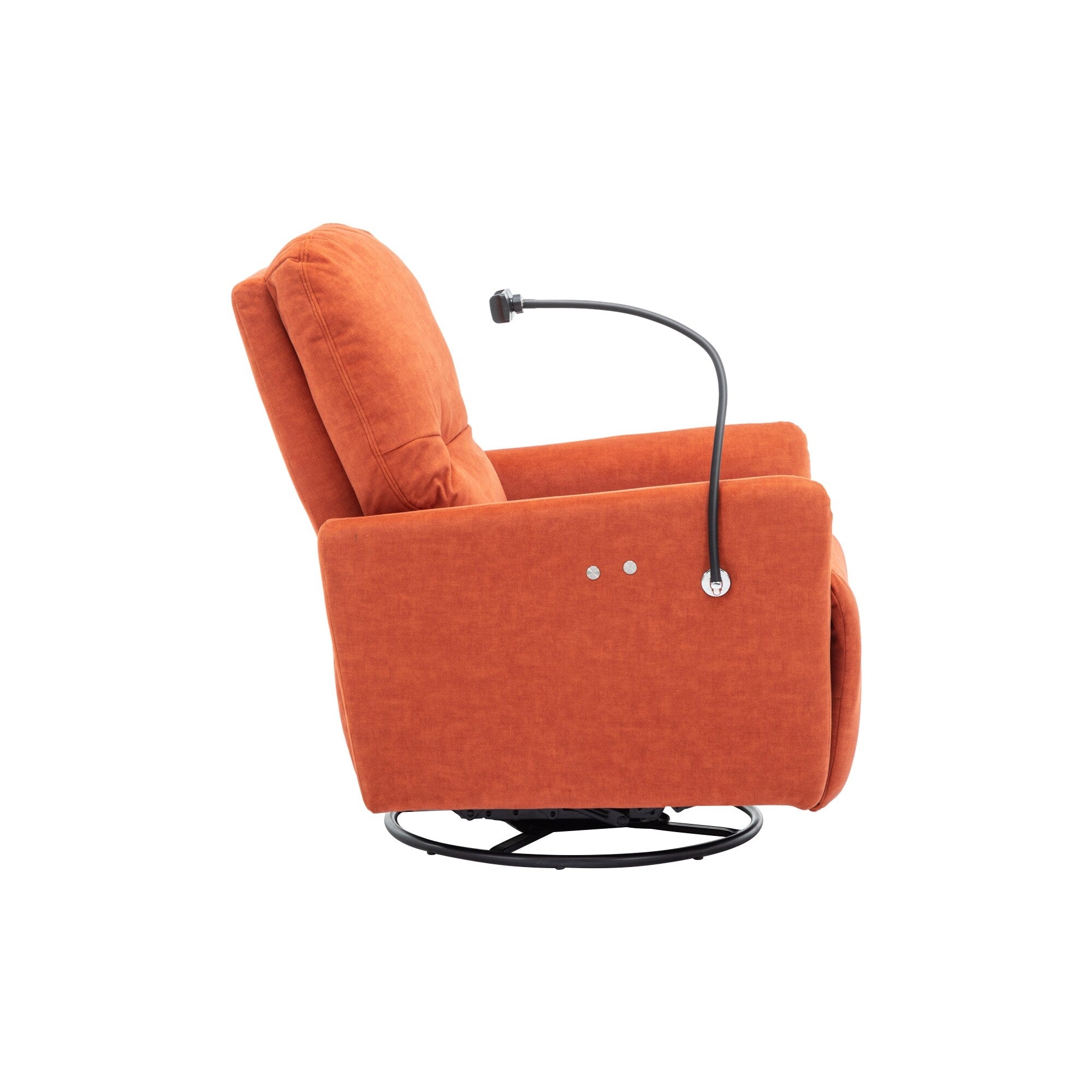Fauteuil inclinable électrique pivotant à 270 degrés Roomfitters pour cinéma maison, canapé inclinable simple avec mouvement à bascule