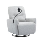 Fauteuil inclinable électrique pivotant à 270 degrés Roomfitters pour cinéma maison, canapé inclinable simple avec mouvement à bascule