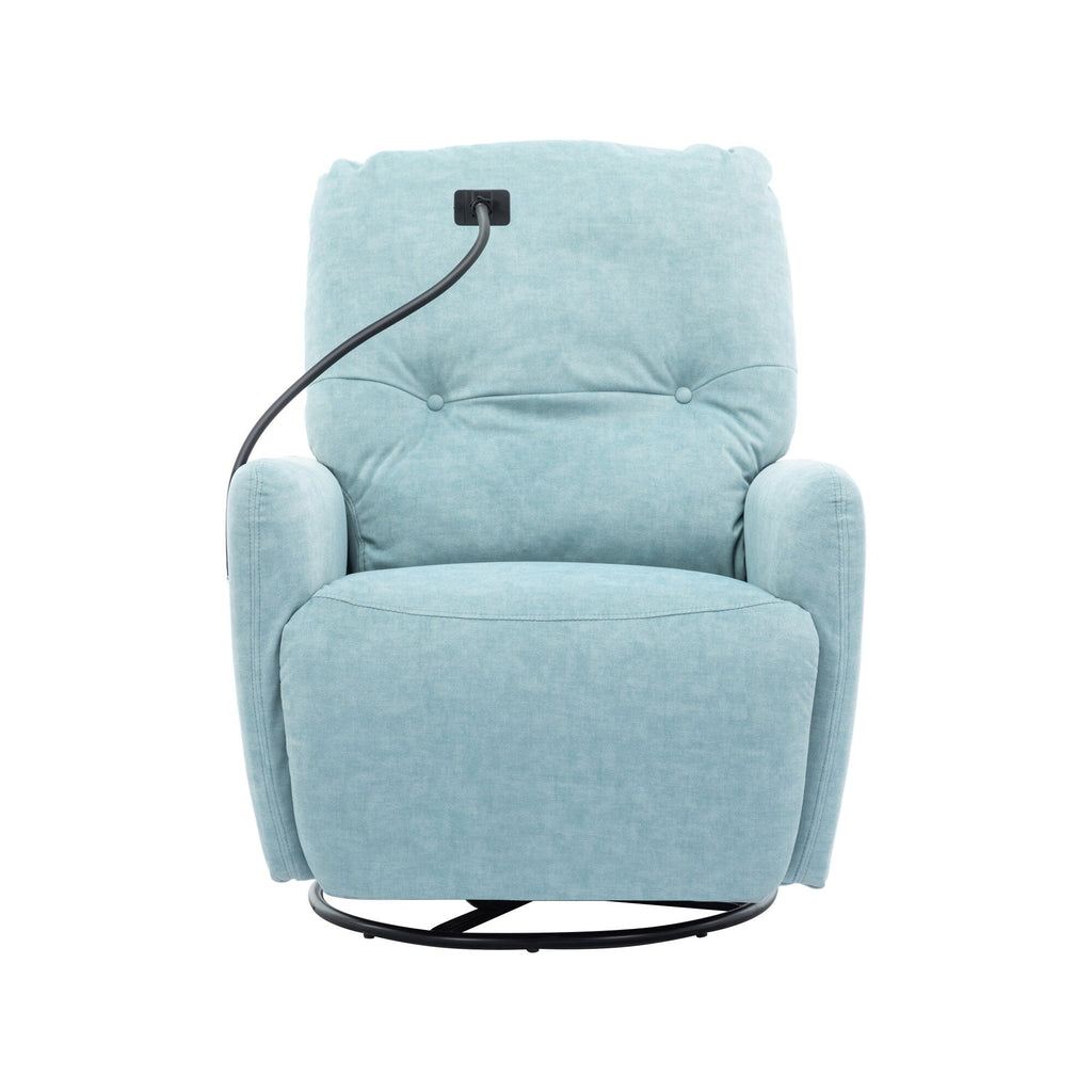 Fauteuil inclinable électrique pivotant à 270 degrés Roomfitters pour cinéma maison, canapé inclinable simple avec mouvement à bascule
