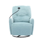 Fauteuil inclinable électrique pivotant à 270 degrés Roomfitters pour cinéma maison, canapé inclinable simple avec mouvement à bascule