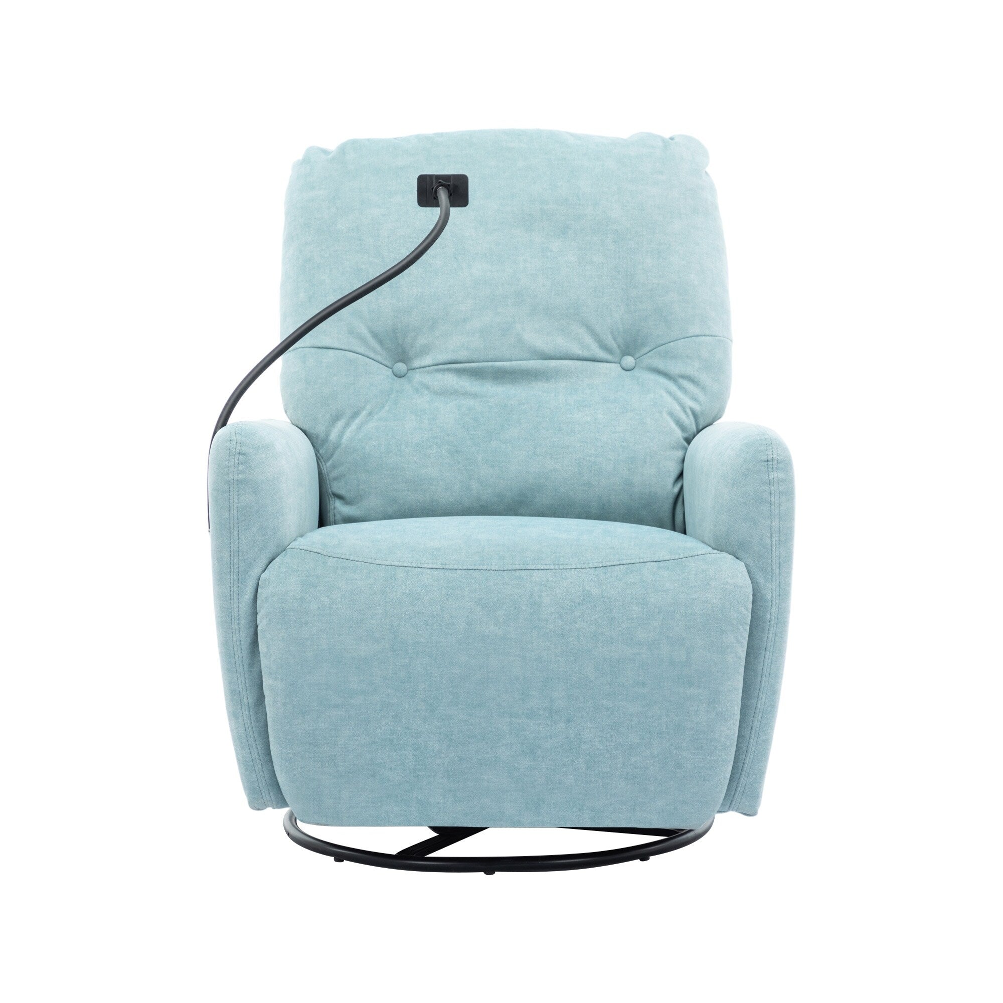 Fauteuil inclinable électrique pivotant à 270 degrés Roomfitters pour cinéma maison, canapé inclinable simple avec mouvement à bascule