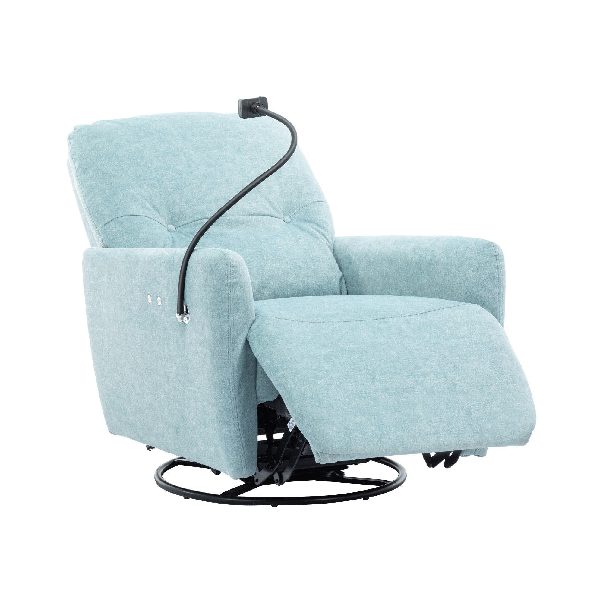 Fauteuil inclinable électrique pivotant à 270 degrés Roomfitters pour cinéma maison, canapé inclinable simple avec mouvement à bascule