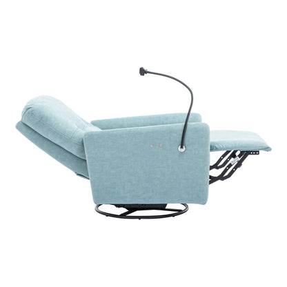 Fauteuil inclinable électrique pivotant à 270 degrés Roomfitters pour cinéma maison, canapé inclinable simple avec mouvement à bascule