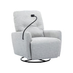 Fauteuil inclinable électrique pivotant à 270 degrés Roomfitters pour cinéma maison, canapé inclinable simple avec mouvement à bascule