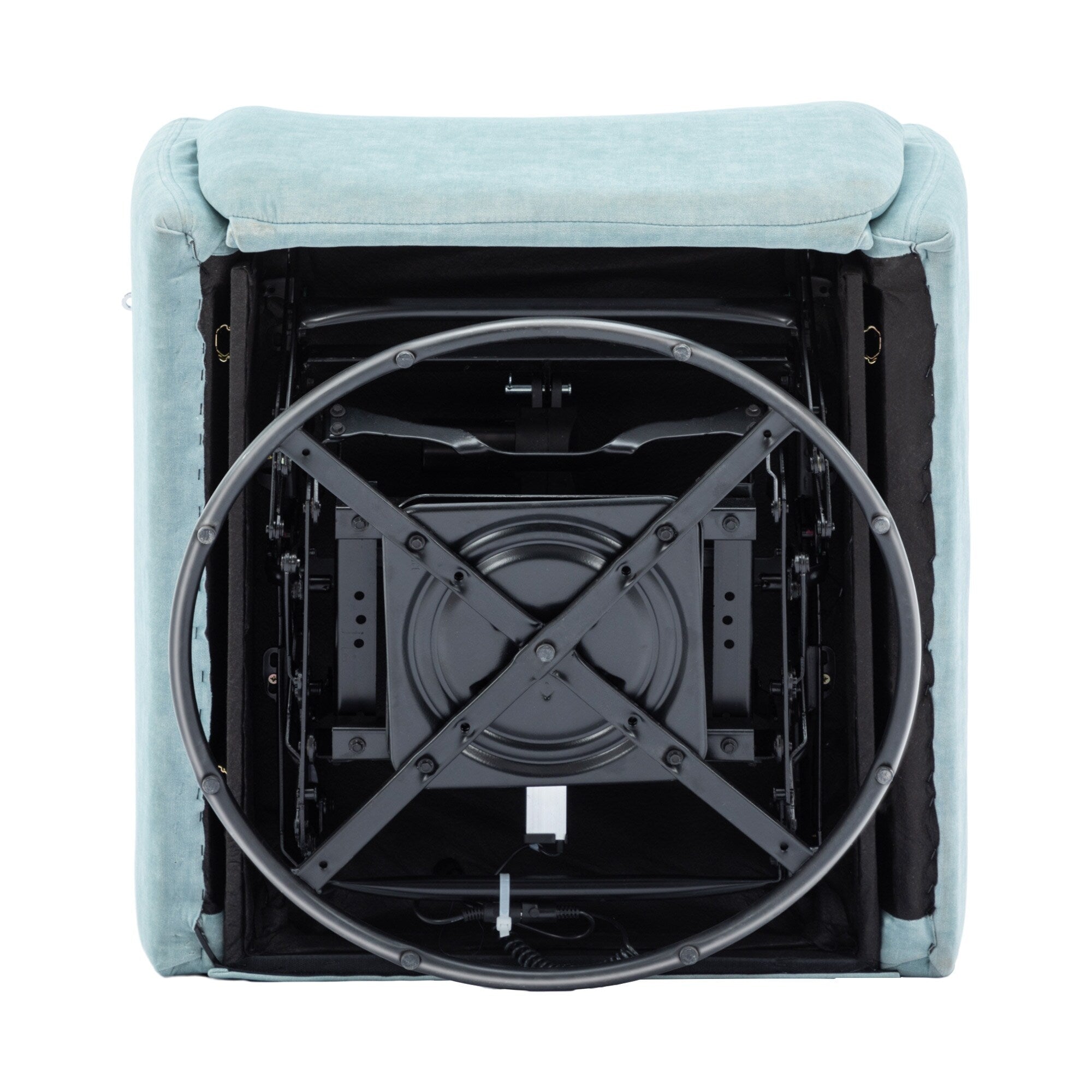 Fauteuil inclinable électrique pivotant à 270 degrés Roomfitters pour cinéma maison, canapé inclinable simple avec mouvement à bascule