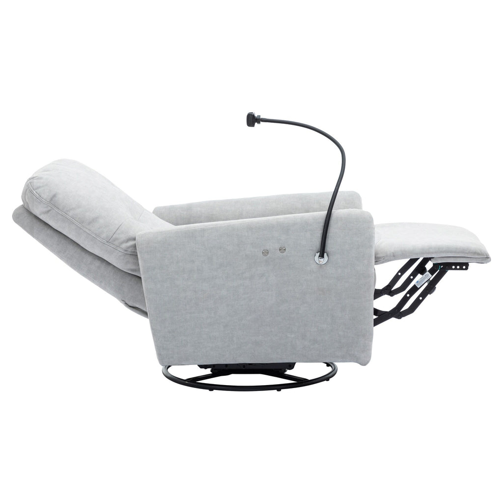 Fauteuil inclinable électrique pivotant à 270 degrés Roomfitters pour cinéma maison, canapé inclinable simple avec mouvement à bascule