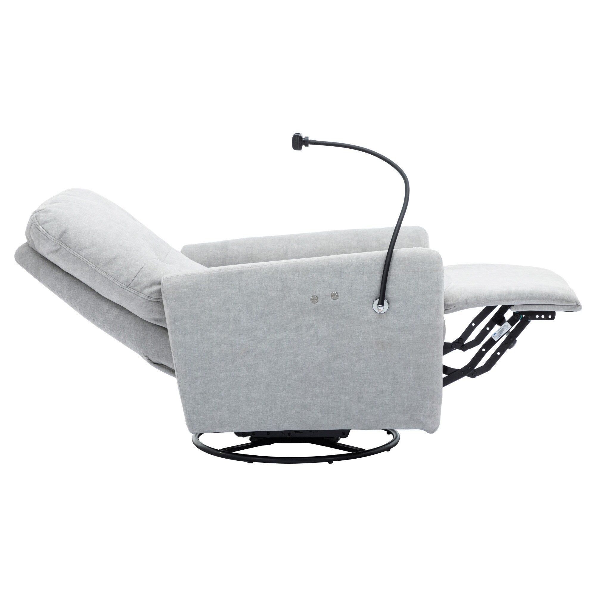 Fauteuil inclinable électrique pivotant à 270 degrés Roomfitters pour cinéma maison, canapé inclinable simple avec mouvement à bascule