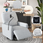 Fauteuil inclinable électrique pivotant à 270 degrés Roomfitters pour cinéma maison, canapé inclinable simple avec mouvement à bascule