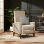 Fauteuil inclinable manuel en bois de 27 pouces de large, fauteuil de salon confortable pour le salon