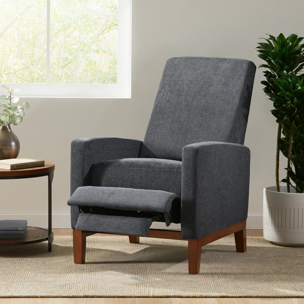 Fauteuil inclinable manuel en bois de 27 pouces de large, fauteuil de salon confortable pour le salon
