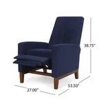 Fauteuil inclinable manuel en bois de 27 pouces de large, fauteuil de salon confortable pour le salon