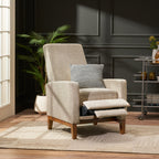 Fauteuil inclinable manuel en bois de 27 pouces de large, fauteuil de salon confortable pour le salon