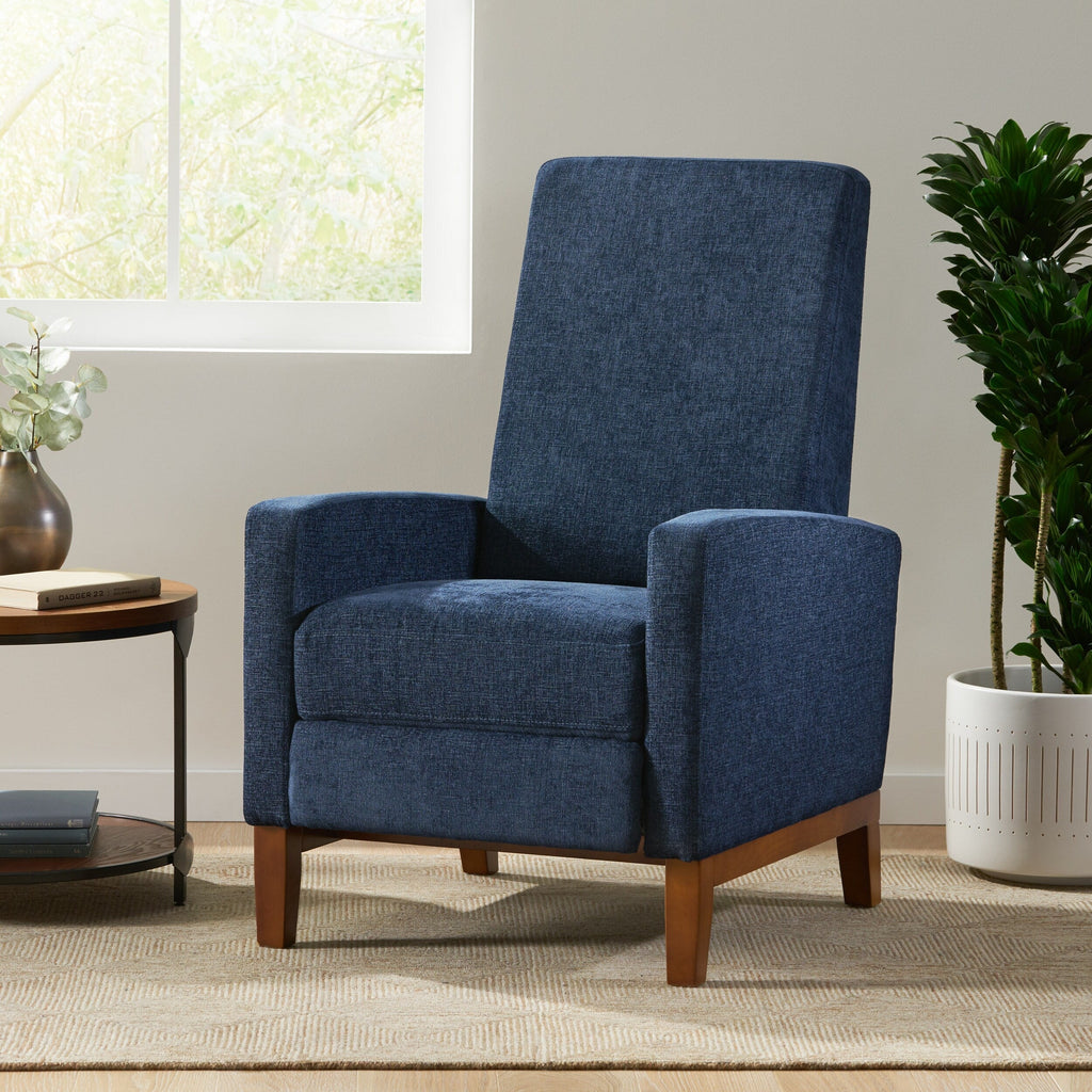 Fauteuil inclinable manuel en bois de 27 pouces de large, fauteuil de salon confortable pour le salon