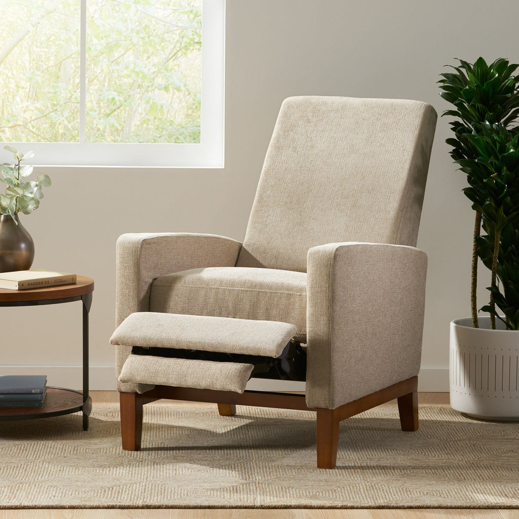 Fauteuil inclinable manuel en bois de 27 pouces de large, fauteuil de salon confortable pour le salon