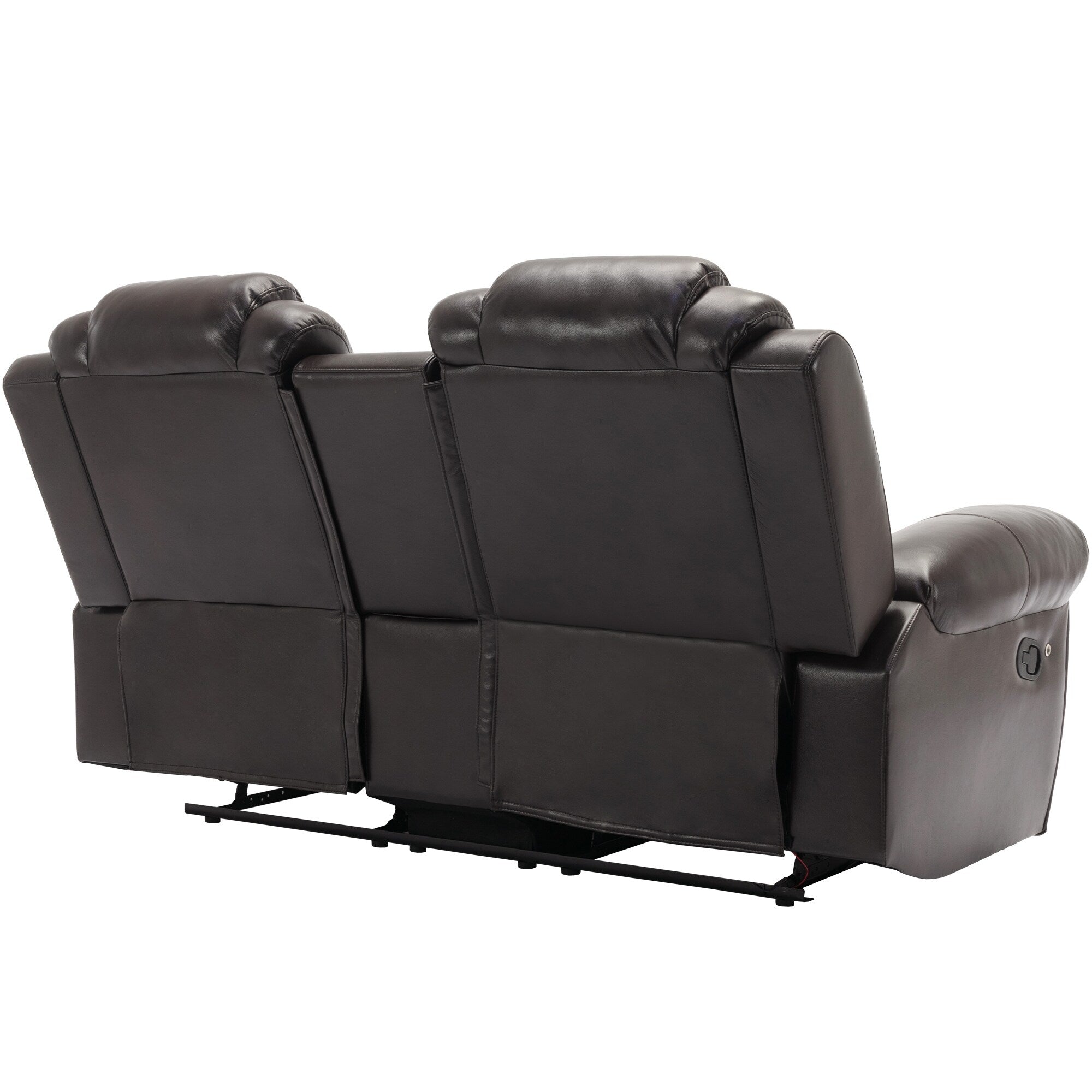 Ensemble de canapés inclinables 3 pièces Roomfitters avec fauteuils inclinables manuels, rangement dans la console centrale et éclairage d'ambiance doux