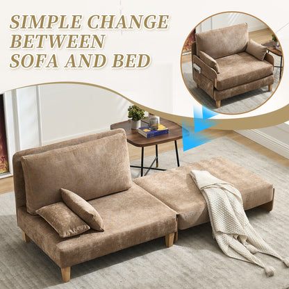 Canapé-lit inclinable pliable 3 en 1 Roomfitters, convertible avec oreillers pour petits espaces, chambre ou bureau