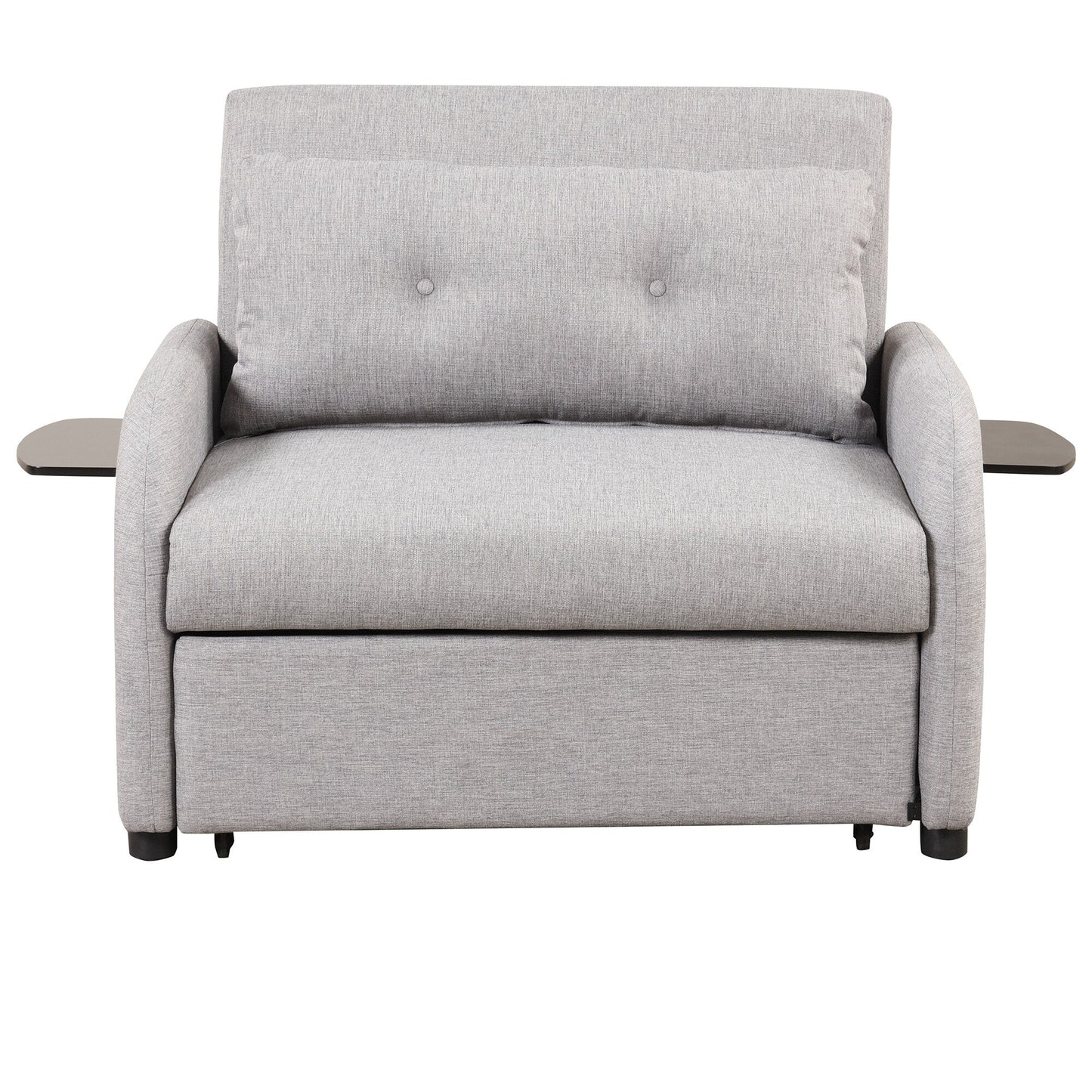 Canapé-lit gigogne 3 en 1 Roomfitters avec table à deux ailes et port de chargement USB pour salon et salle de loisirs