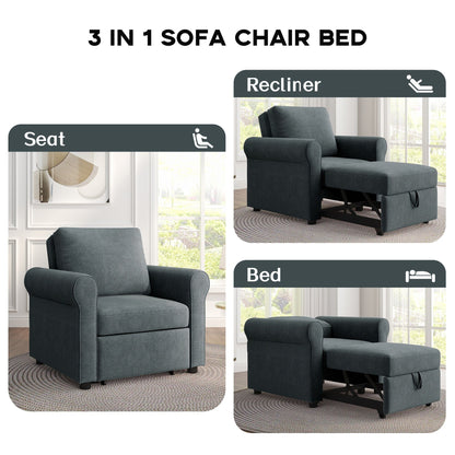 Canapé-lit 3 en 1 Roomfitters, fauteuil convertible, dossier réglable, transformable en canapé, chaise longue