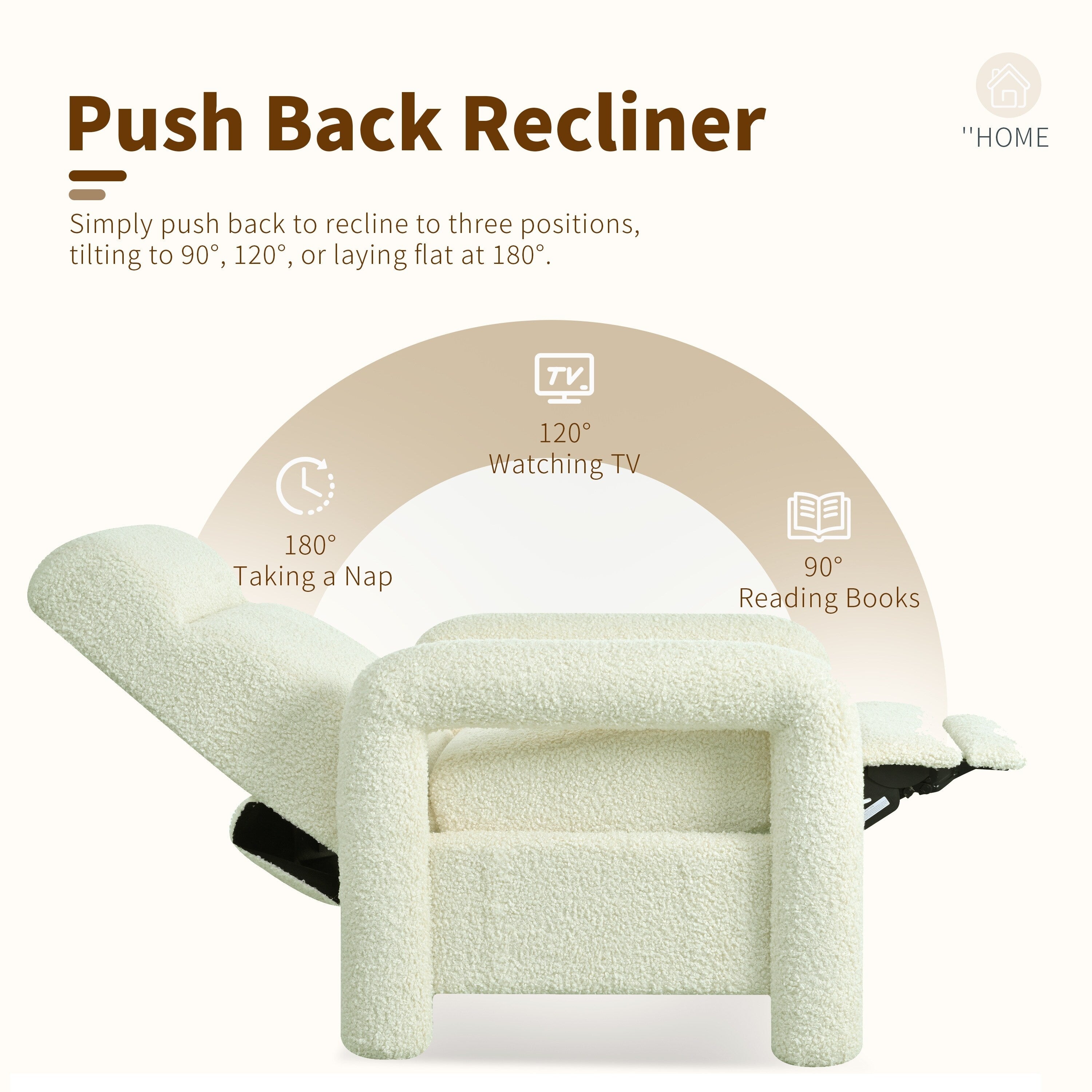 Fauteuil inclinable rembourré Roomfitters 31.25 pour salon