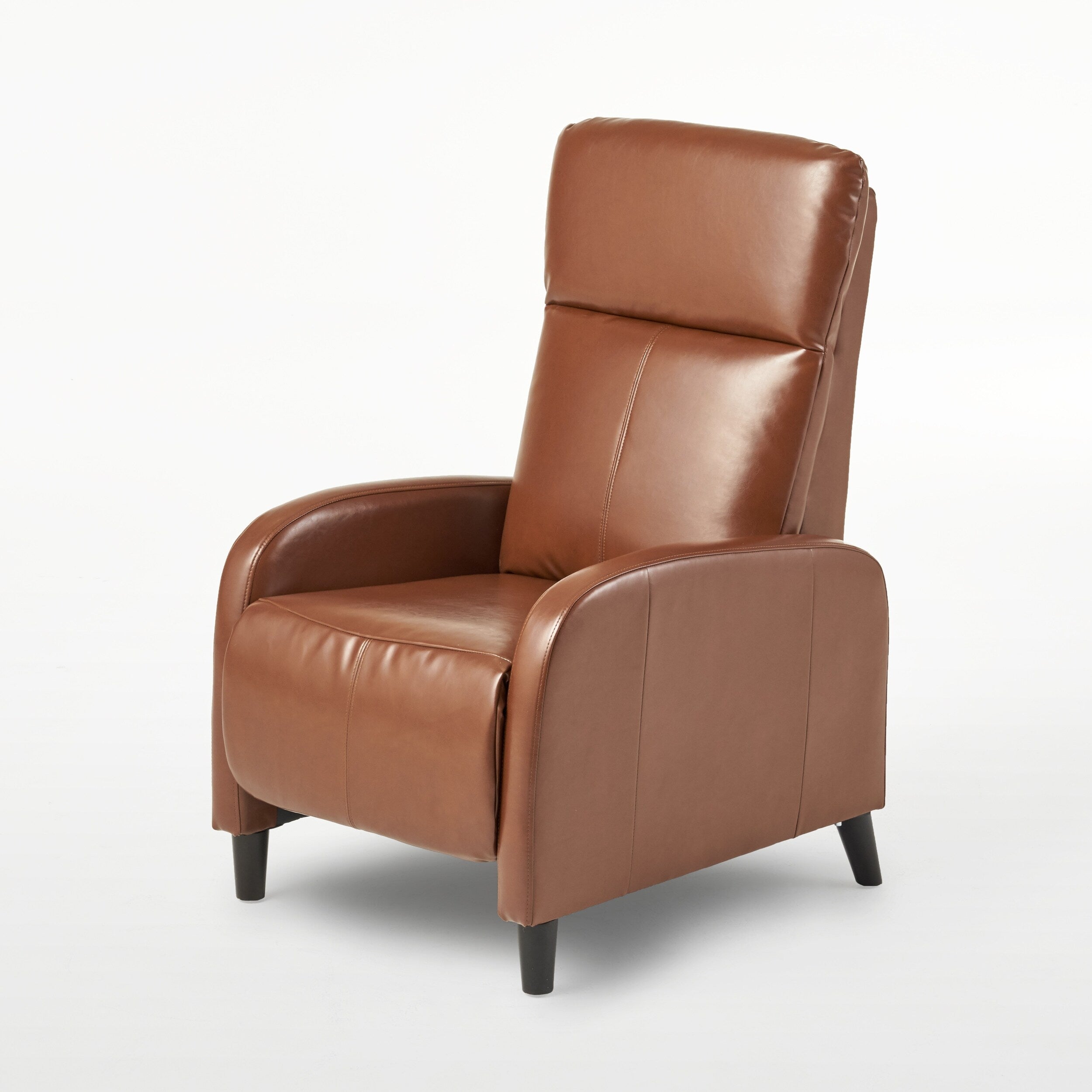 Fauteuil inclinable standard en similicuir de 33,5 po de large, marron