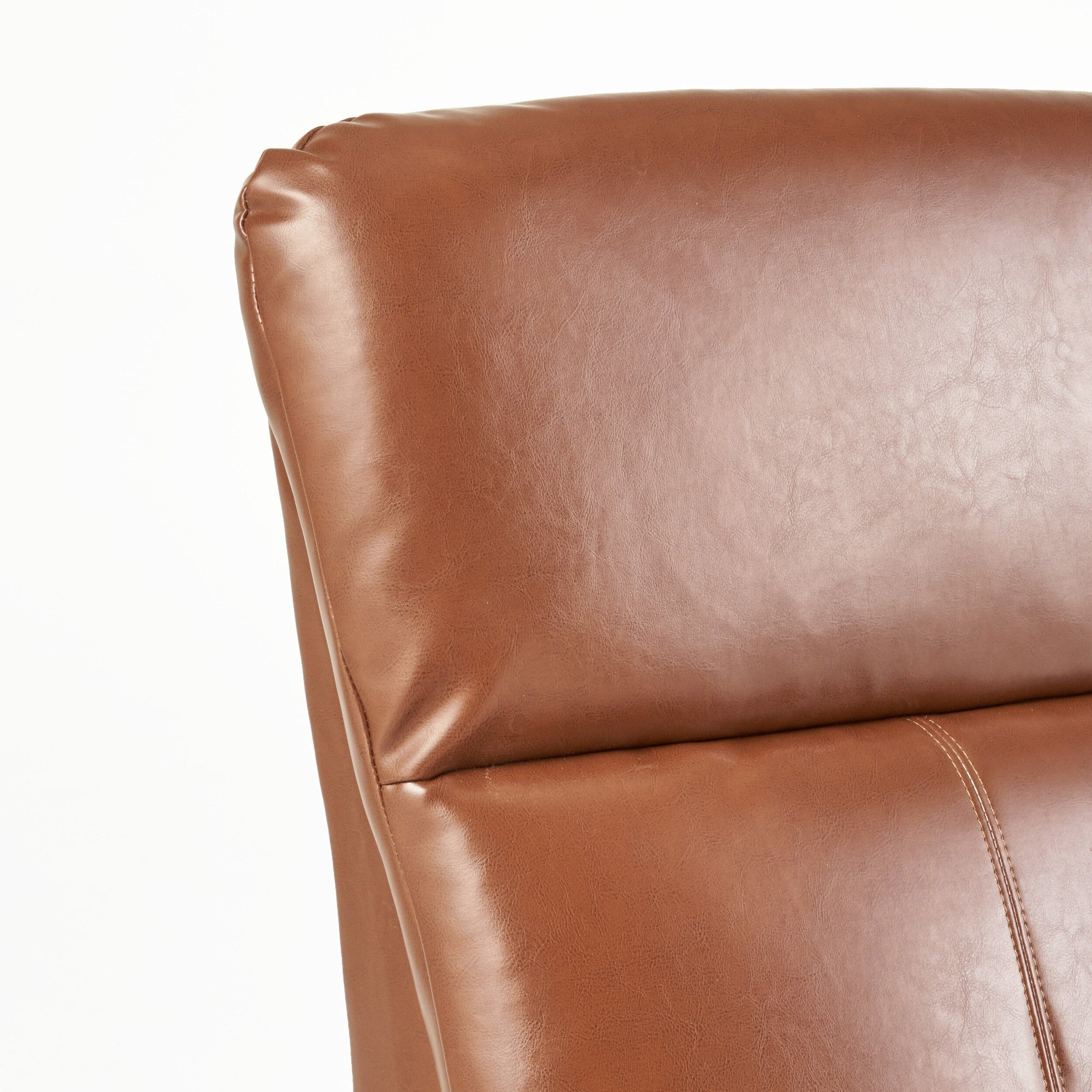 Fauteuil inclinable standard en similicuir de 33,5 po de large, marron