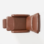 Fauteuil inclinable standard en similicuir de 33,5 po de large, marron