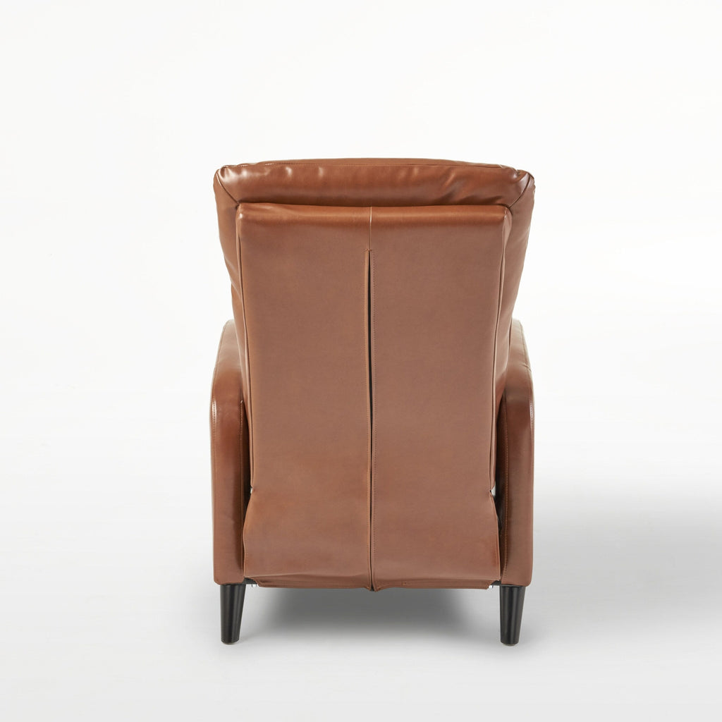 Fauteuil inclinable standard en similicuir de 33,5 po de large, marron