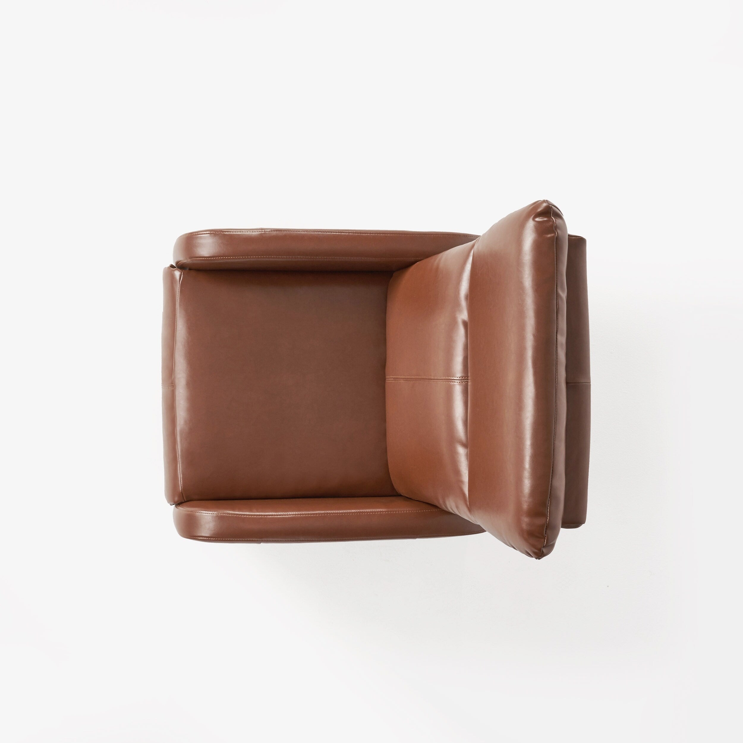 Fauteuil inclinable standard en similicuir de 33,5 po de large, marron
