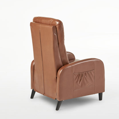 Fauteuil inclinable standard en similicuir de 33,5 po de large, marron