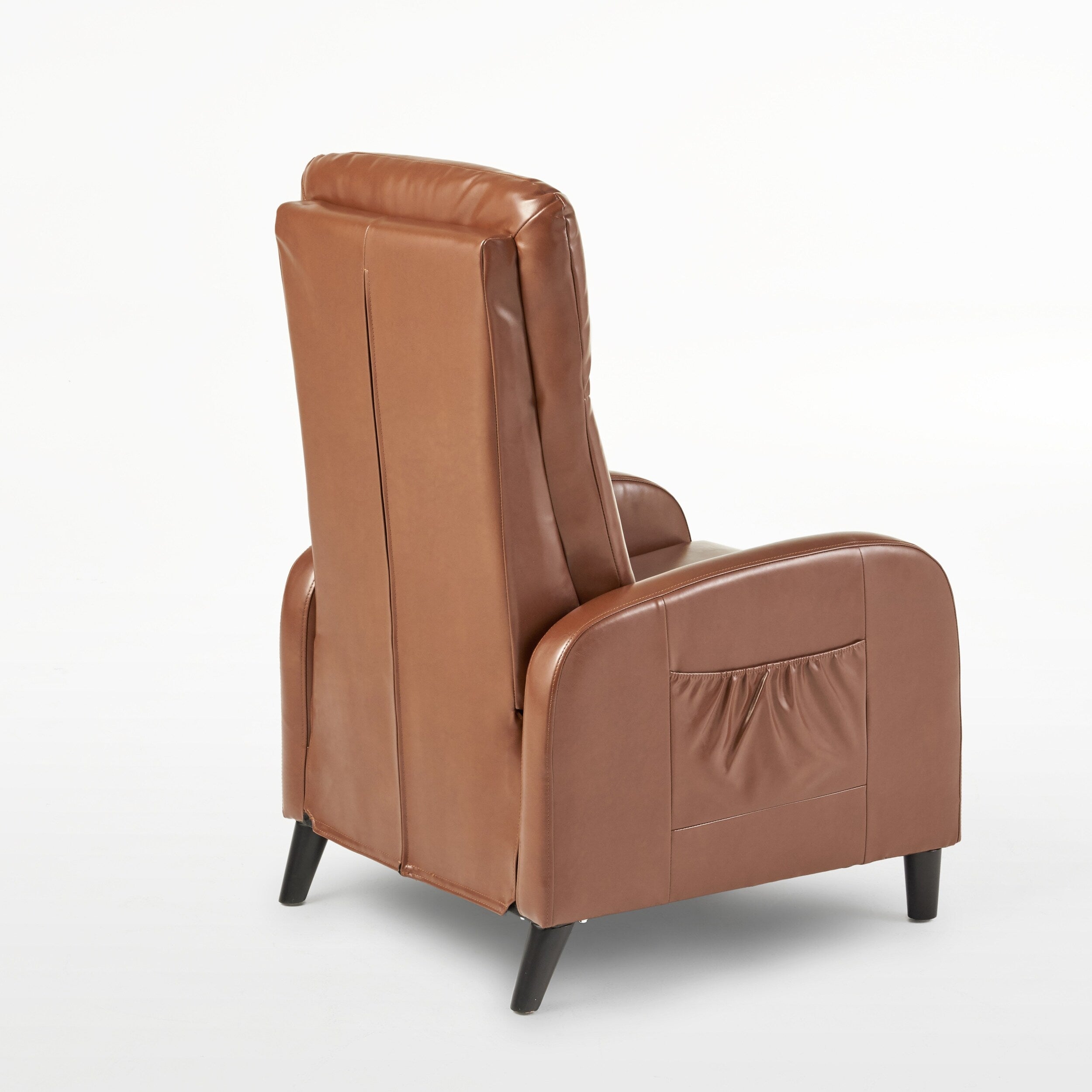 Fauteuil inclinable standard en similicuir de 33,5 po de large, marron