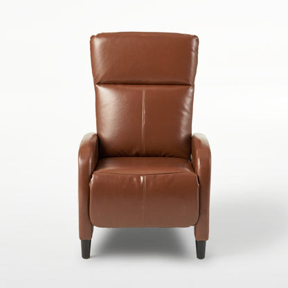 Fauteuil inclinable standard en similicuir de 33,5 po de large, marron
