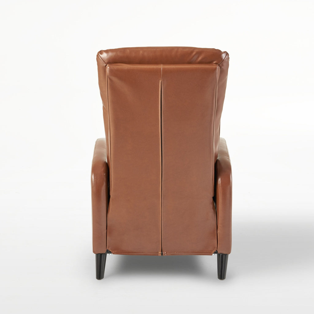 Fauteuil inclinable standard en similicuir de 33,5 po de large, marron