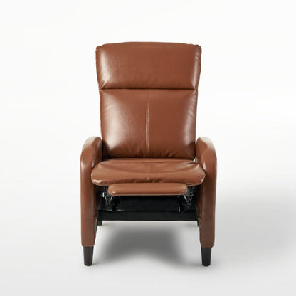Fauteuil inclinable standard en similicuir de 33,5 po de large, marron