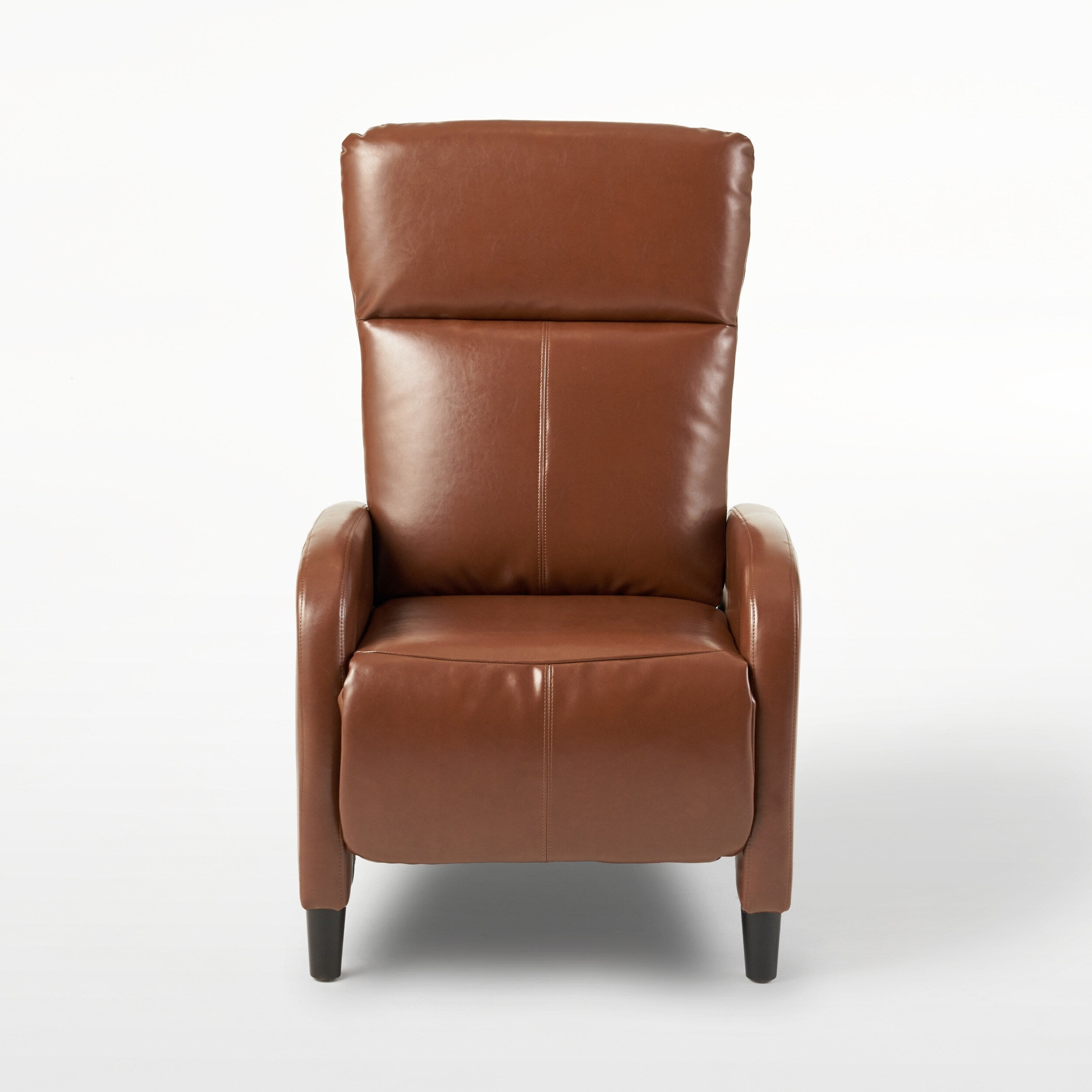Fauteuil inclinable standard en similicuir de 33,5 po de large, marron