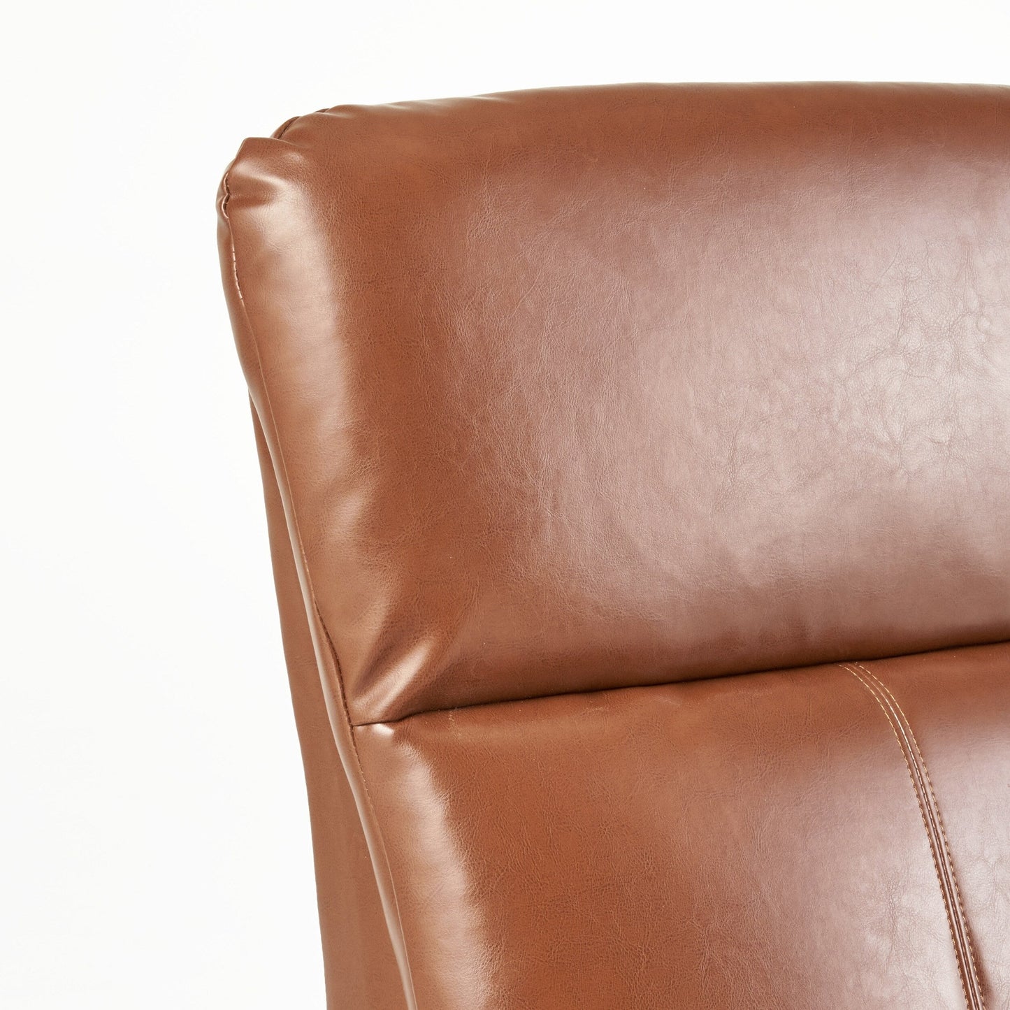 Fauteuil inclinable standard en similicuir de 33,5 po de large, marron