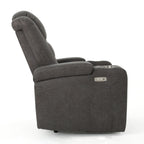 Fauteuil inclinable standard électrique Roomfitters 33 avec rangement pour accoudoirs et port USB, ardoise