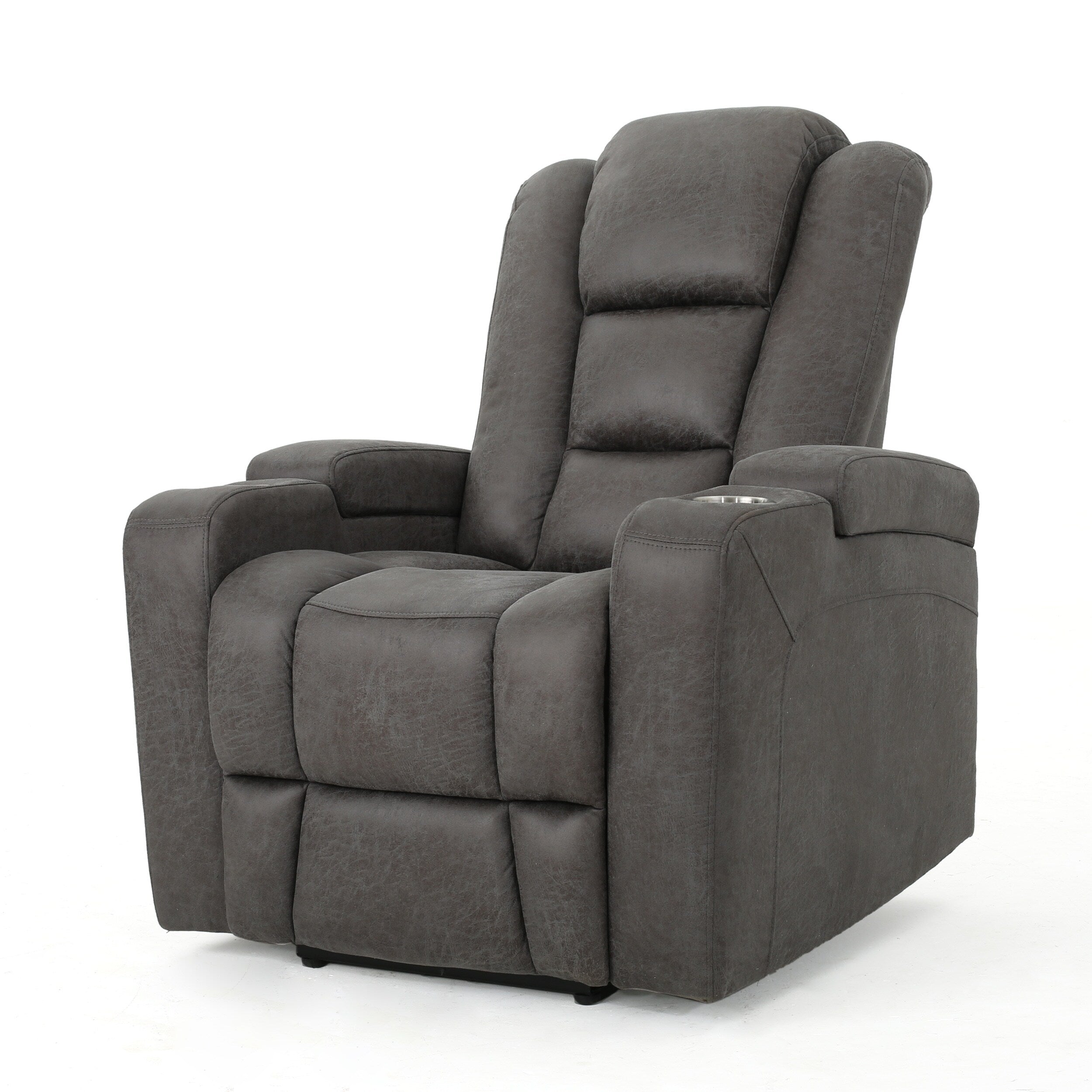 Fauteuil inclinable standard électrique Roomfitters 33 avec rangement pour accoudoirs et port USB, ardoise