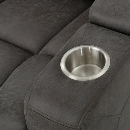Fauteuil inclinable standard électrique Roomfitters 33 avec rangement pour accoudoirs et port USB, ardoise