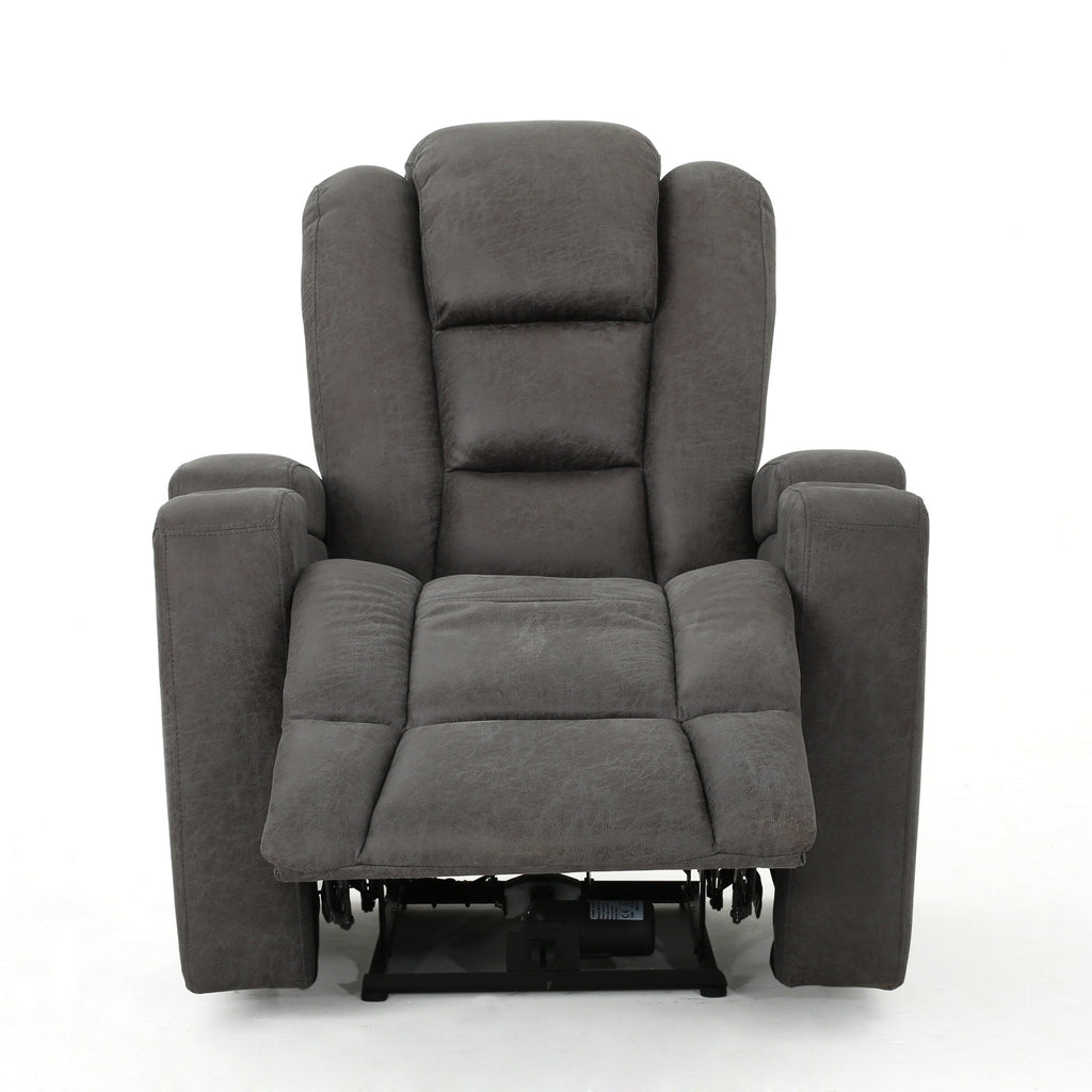 Fauteuil inclinable standard électrique Roomfitters 33 avec rangement pour accoudoirs et port USB, ardoise