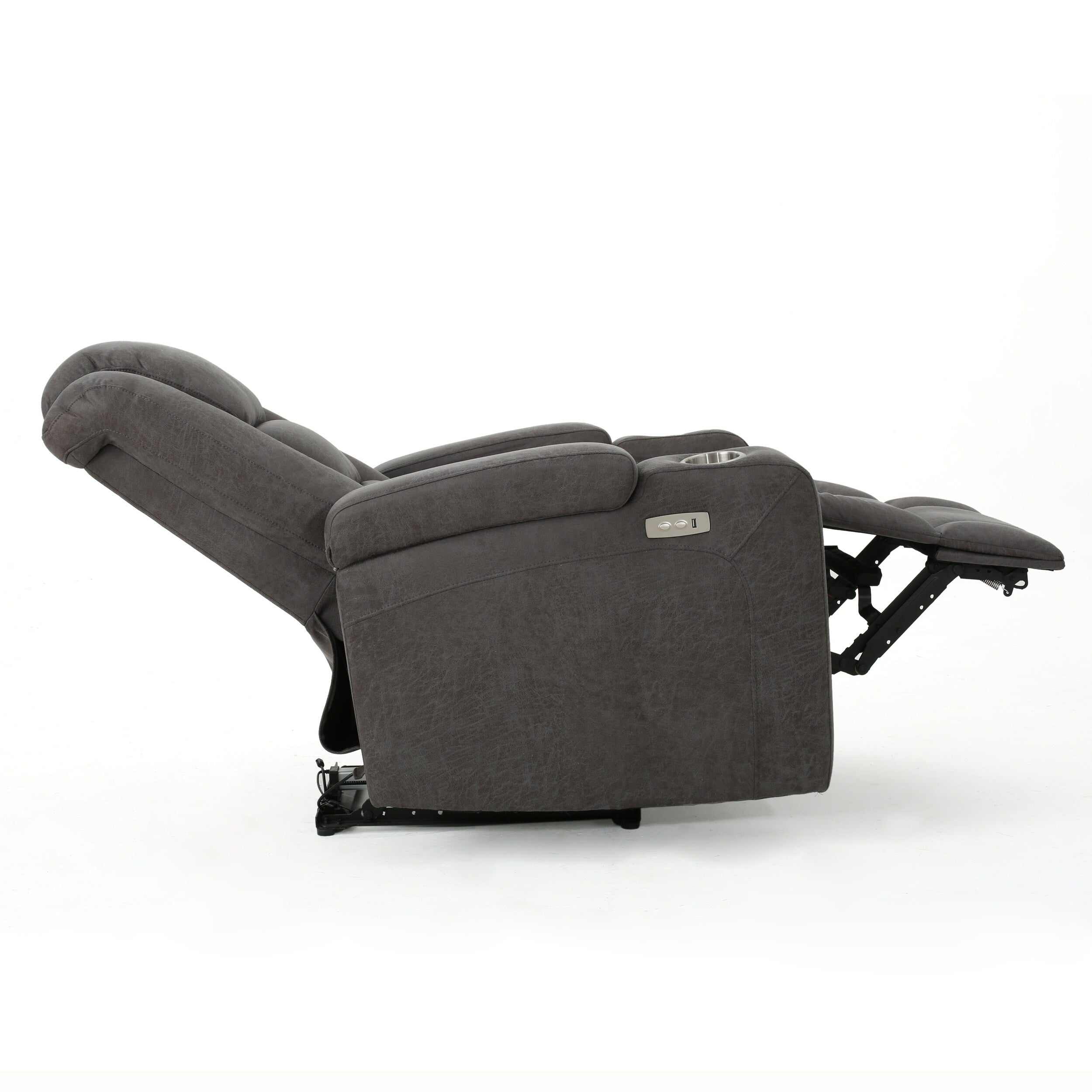 Fauteuil inclinable standard électrique Roomfitters 33 avec rangement pour accoudoirs et port USB, ardoise