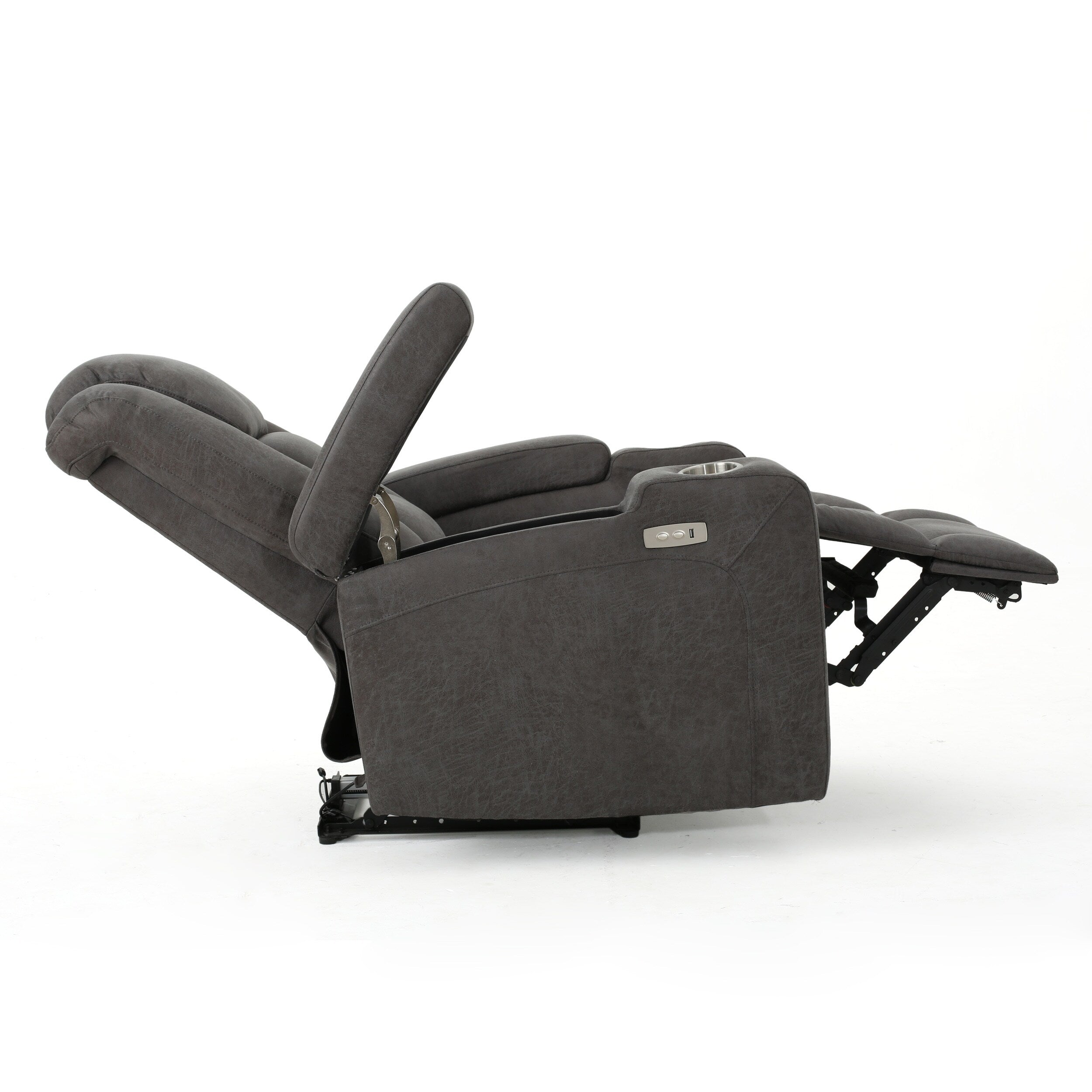 Fauteuil inclinable standard électrique Roomfitters 33 avec rangement pour accoudoirs et port USB, ardoise