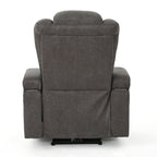 Fauteuil inclinable standard électrique Roomfitters 33 avec rangement pour accoudoirs et port USB, ardoise
