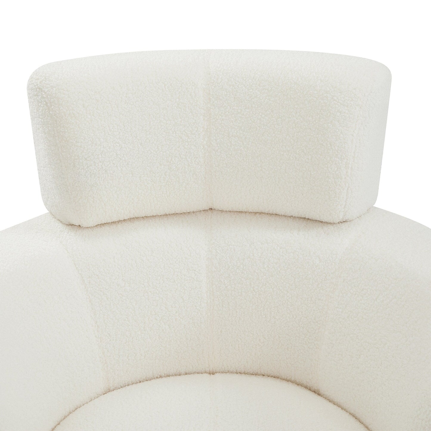Fauteuil d'appoint pivotant à 360° rembourré Roomfitters avec appui-tête réglable pour salon
